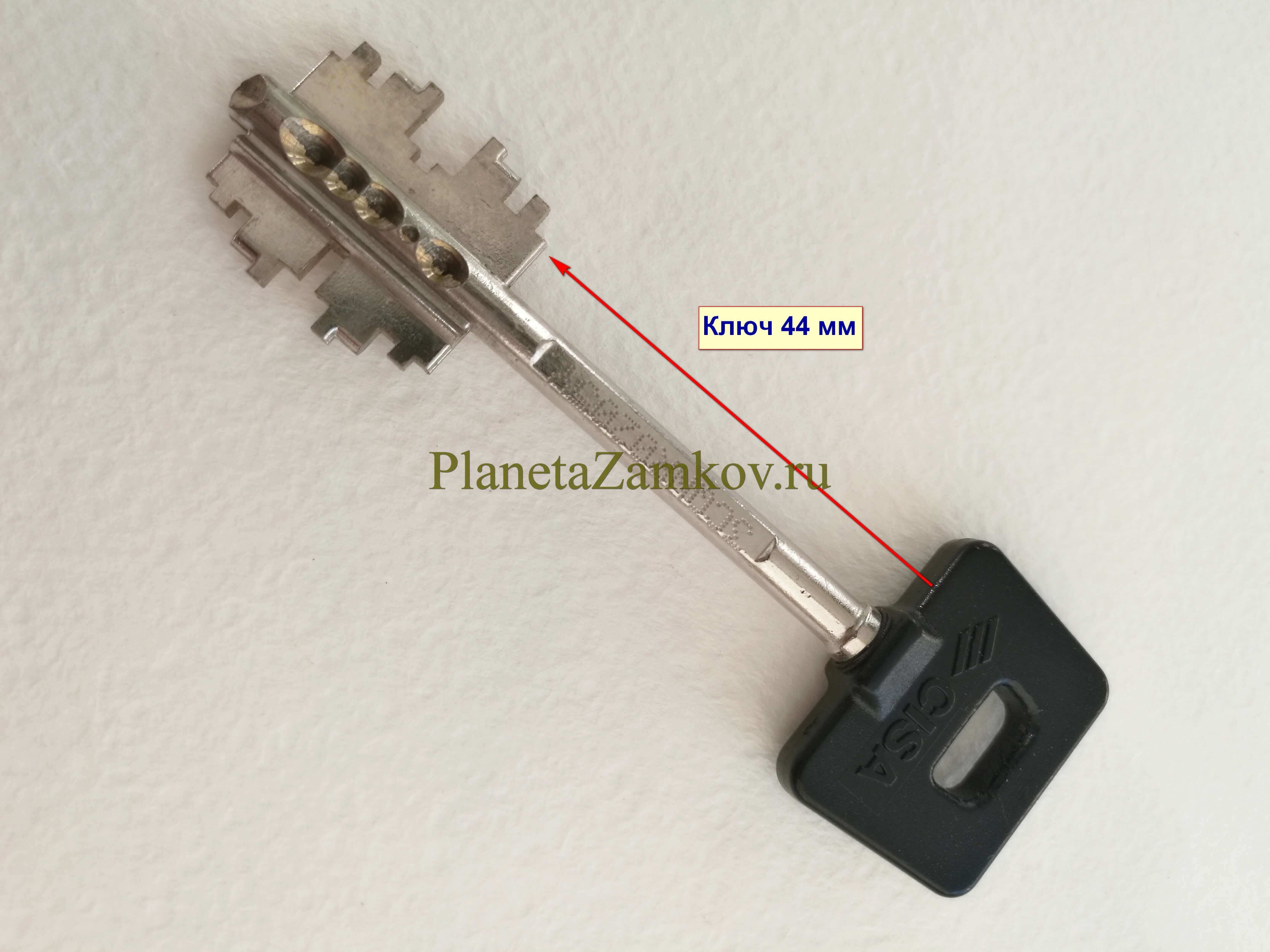 Врезная пиновая накладка Cisa 02716.51.1.1 для перекодируемых замков Чиза. Длина ключа 44 мм